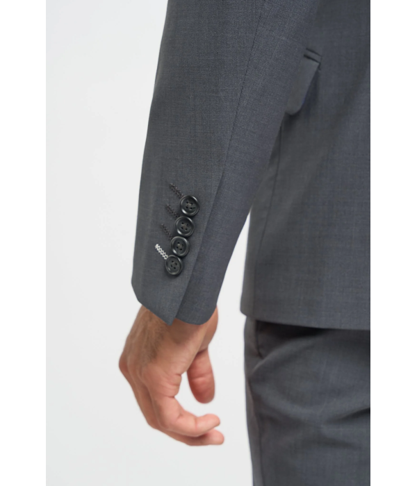 Bond - Men's Charcoal 3 Piece Tailored Fit Suit