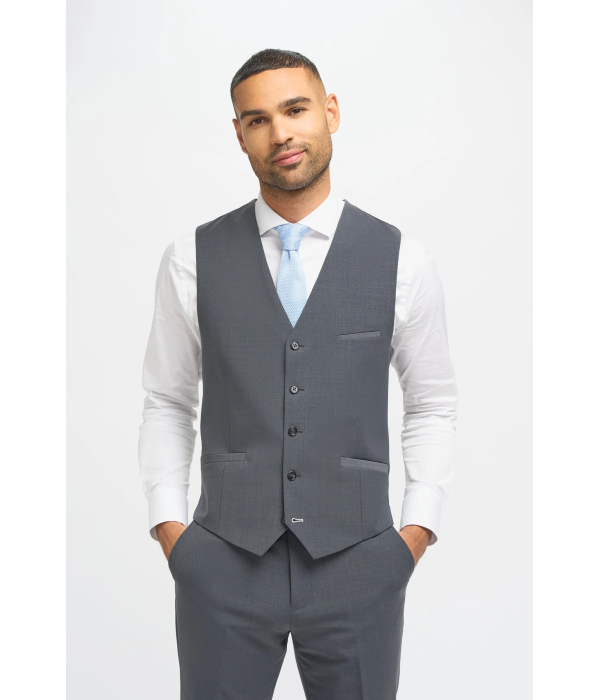 Bond - Men's Charcoal 3 Piece Tailored Fit Suit