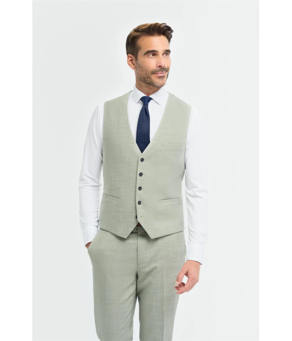 Camden - Men's Sage Green 3 Piece Tailored Fit Suit