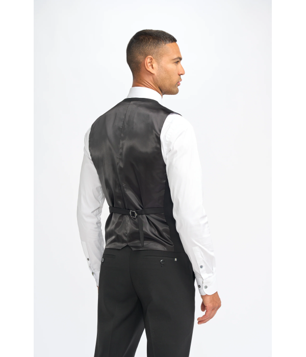 Malibu - Men's Black 3 Piece Tailored Fit Suit