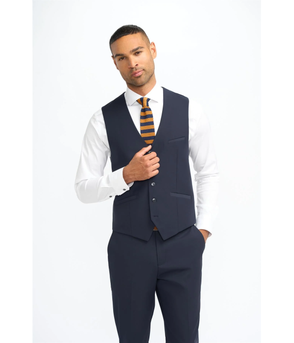 Malibu - Men's Navy 3 Piece Tailored Fit Suit