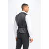 Roberto - Men's Black 3 Piece Shadow Stripes Wool Blend Suit