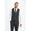 Roberto - Men's Black 3 Piece Shadow Stripes Wool Blend Suit