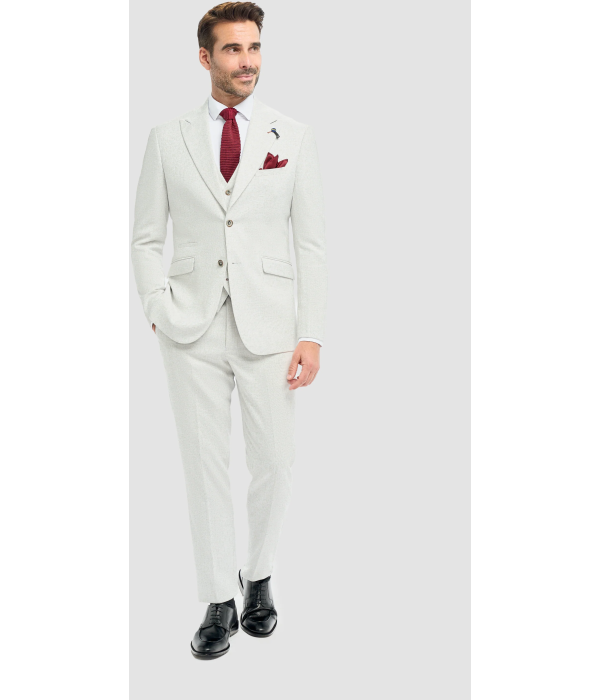 Tropez - Men's 3 Piece Grey Tailored Fit Suit