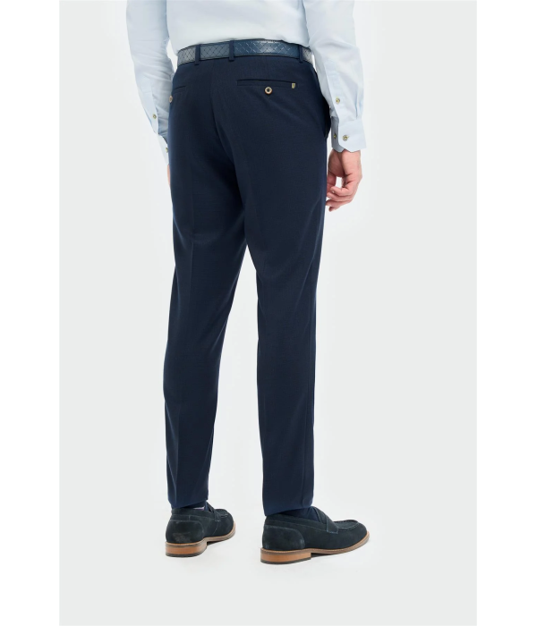 Tropez - Men's 3 Piece Navy Tailored Fit Suit