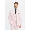 Tropez - Men's 3 Piece Pink Tailored Fit Suit