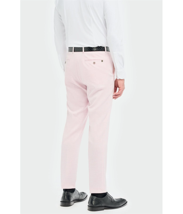 Tropez - Men's 3 Piece Pink Tailored Fit Suit