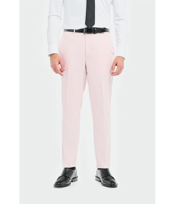 Tropez - Men's 3 Piece Pink Tailored Fit Suit