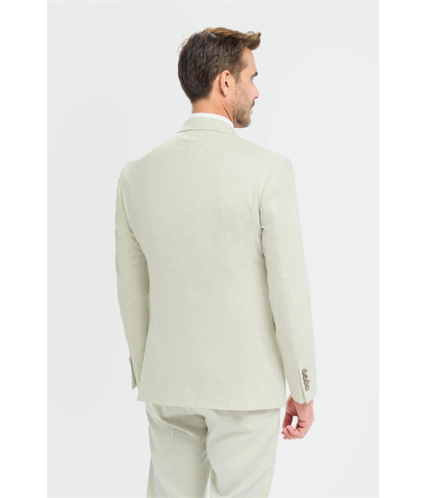 Tropez - Men's 3 Piece Sage Green Tailored Fit Suit
