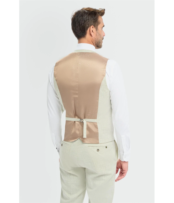 Tropez - Men's 3 Piece Sage Green Tailored Fit Suit