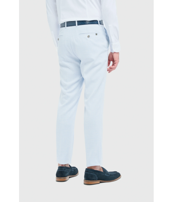 Tropez - Men's 3 Piece Sky Blue Tailored Fit Suit